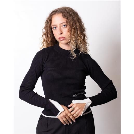 Karl Lagerfeld maglia Karl Lagerfeld jeans girocollo in costina donna