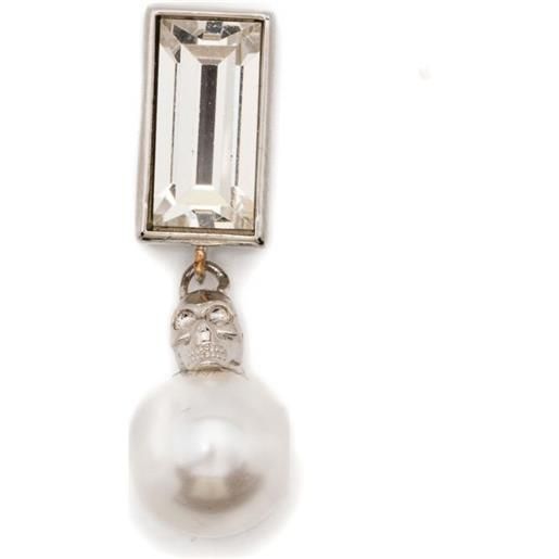 Alexander McQueen orecchini con perle sintetiche - 1221 palladium