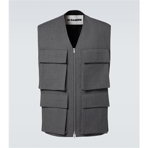 Jil Sander gilet in lana vergine