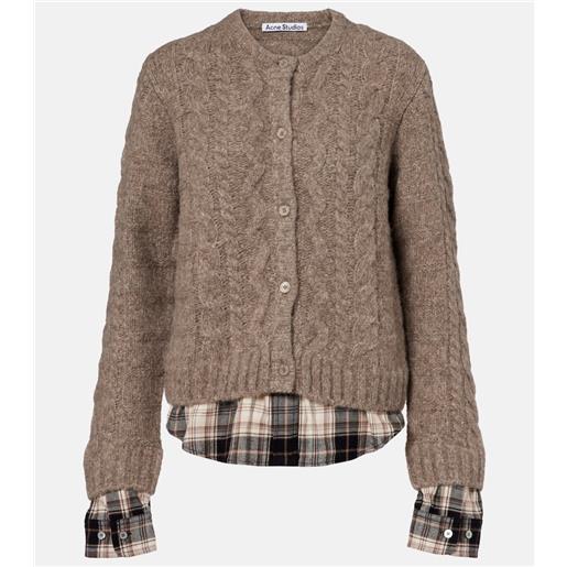 Acne Studios cardigan kunch in misto alpaca e yak