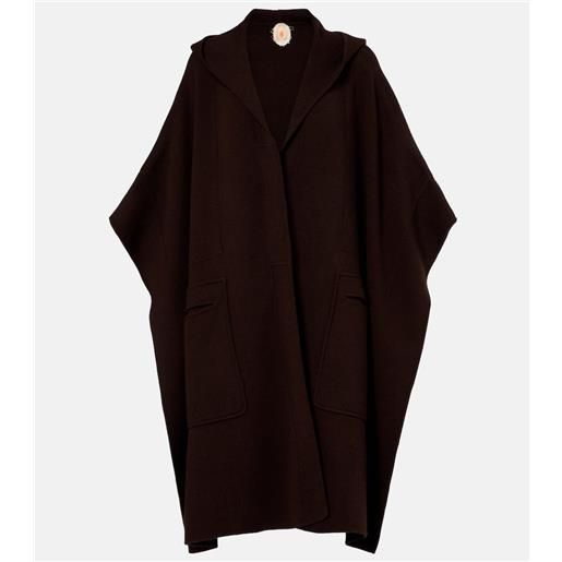 Jardin des Orangers mantella in lana e cashmere con cappuccio