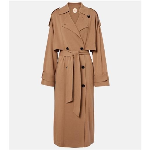 Jardin des Orangers trench in lana e cashmere con cintura