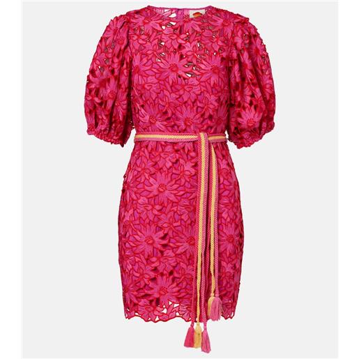 Farm Rio miniabito in pizzo con cintura