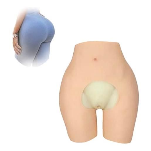 Tex-Eorey culotte rehausseur de fesses en silicone short modelant le corps avec fausses hanches sous-vêtements push-up rembourrés pour femme, wheat(1.2cm), one size
