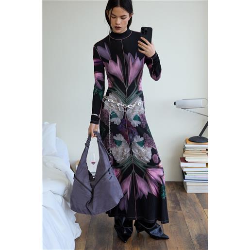 Desigual borsa media effetto pelle