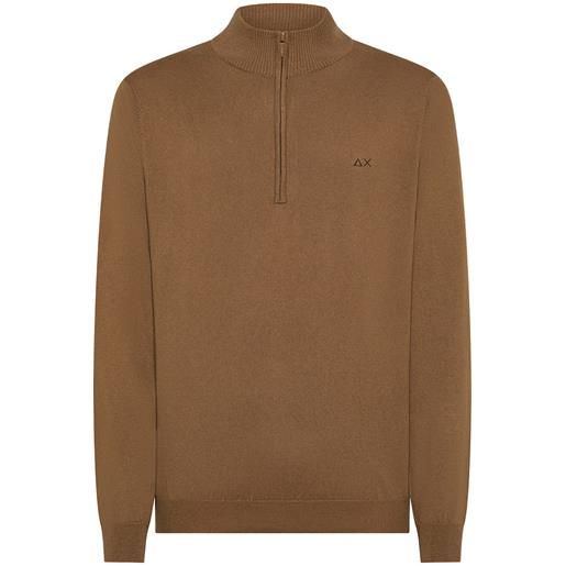 SUN 68 maglione 1/2 zip lana cotone