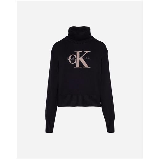 Calvin Klein Jeans logo w - maglione - donna - nero