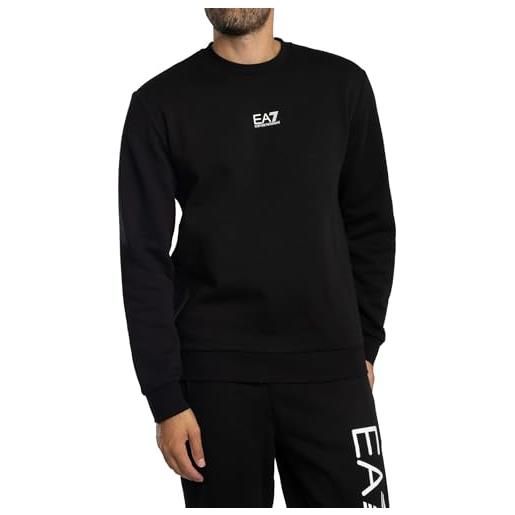 EA7 uomo felpa core sweatshirt, black, m