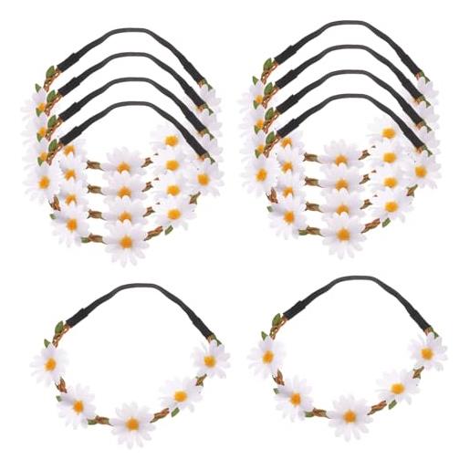 HONITANO 10pezzi fasce per capelli con fiori di margherita finti coroncina floreale elegante per donne accessori sposa e cerimonia fascia decorativa per feste e matrimoni