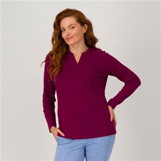 Denim & Co. denim & co maglietta in jersey e scollo con apertura a v