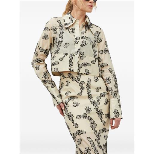 Day Birger Et Mikkelsen blusa crop a fiori - toni neutri