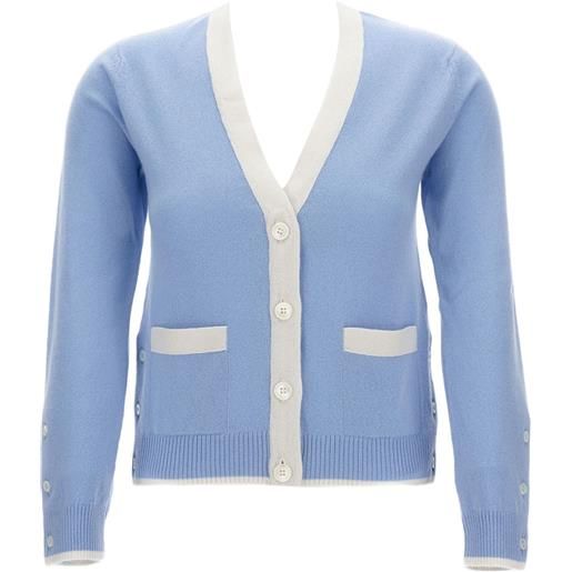 Thom Browne cardigan in cashmere - blu