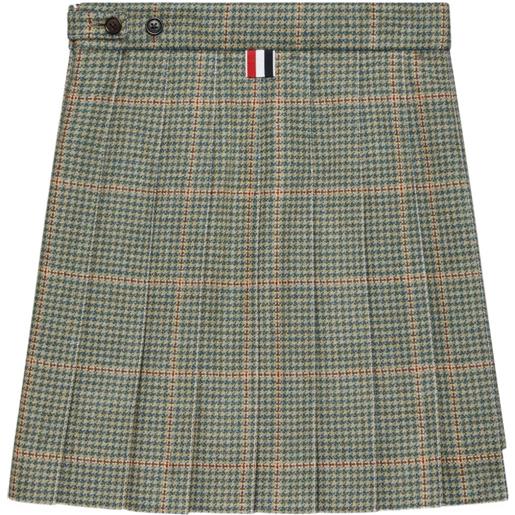 Thom Browne Kids minigonna in pied-de-poule - verde