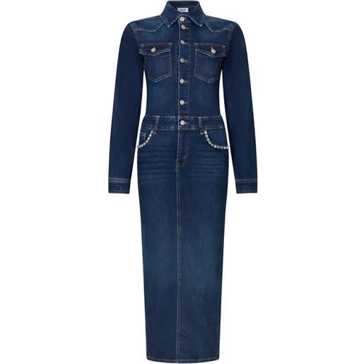 LIU JO chemisier denim con logo - blu