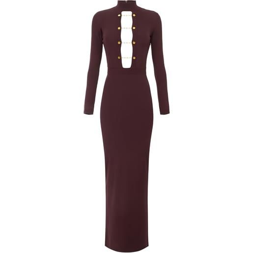 Elisabetta Franchi abito lungo con dettaglio cut-out - rosso