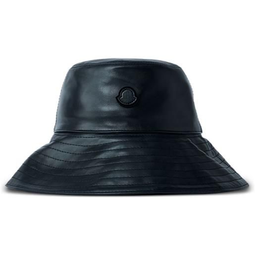 Moncler x EE72 by Edward Enninful cappello bucket con logo - nero
