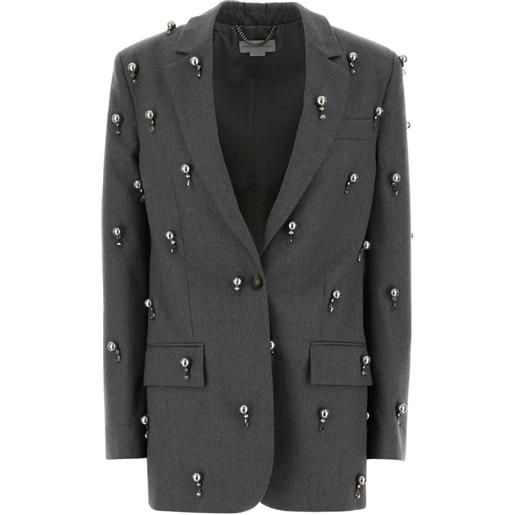 Stella McCartney blazer con decorazione - grigio