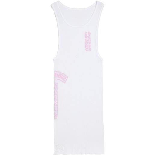 Chrome Hearts canotta t bar rib - bianco