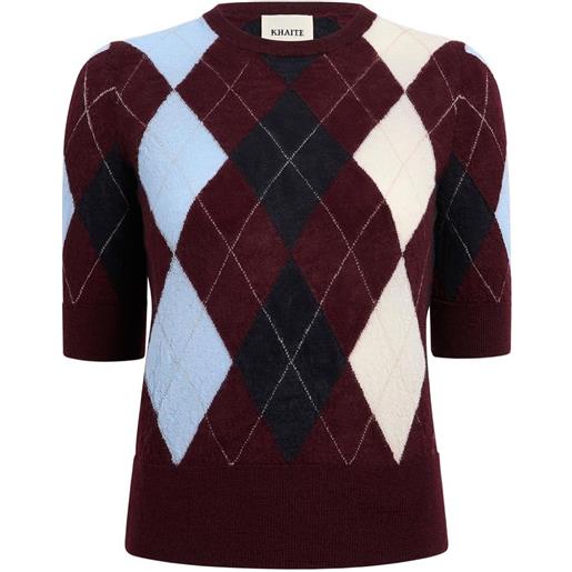 KHAITE top a maniche corte - rosso