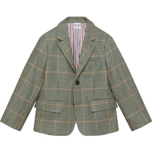 Thom Browne Kids blazer in pied-de-poule - verde