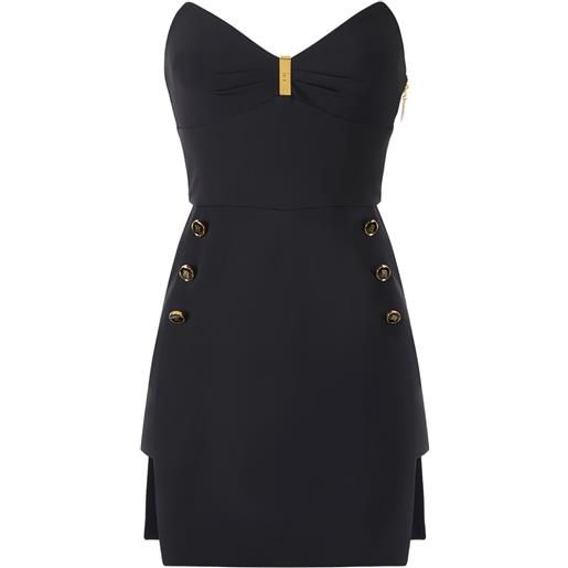 Elisabetta Franchi abito corto con logo - nero