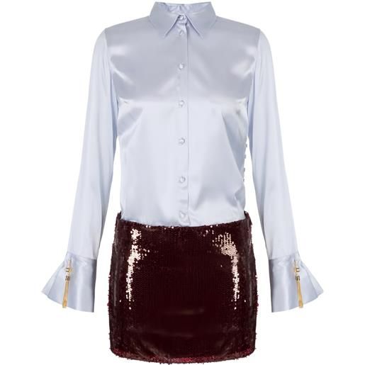 Elisabetta Franchi abito corto con paillettes - blu