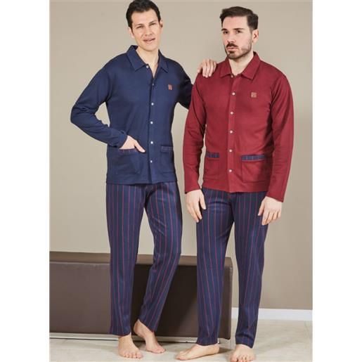 I Magazzini Sorriso pigiama uomo aperto con colletto in cotone interlock - nazareno gabrielli