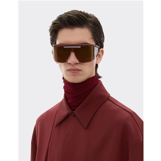 Ferrari occhiale da sole limited edition Ferrari in metallo e pelle con lente rosso scuro - Ferrari collection rosso scuro os