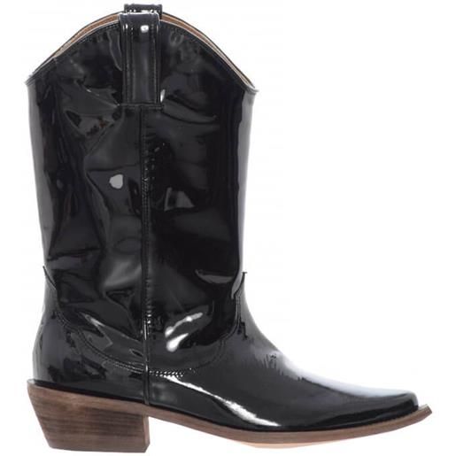 Parosh stivali texani donna effetto lucido nero 38,37,39