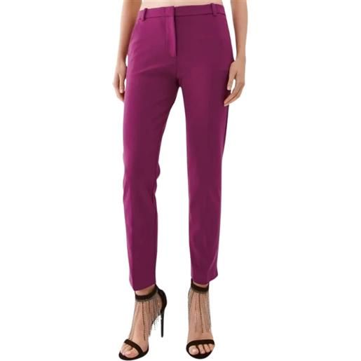 Pinko pantaloni donna bello in punto stoffa bouganville 42
