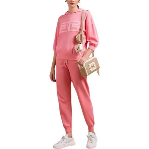 Elisabetta Franchi pantalone donna urban rosa 44