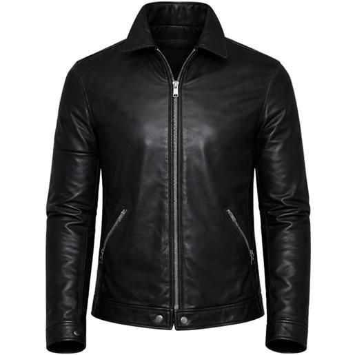 Gimo's giubbino uomo in pelle nero s, xxl