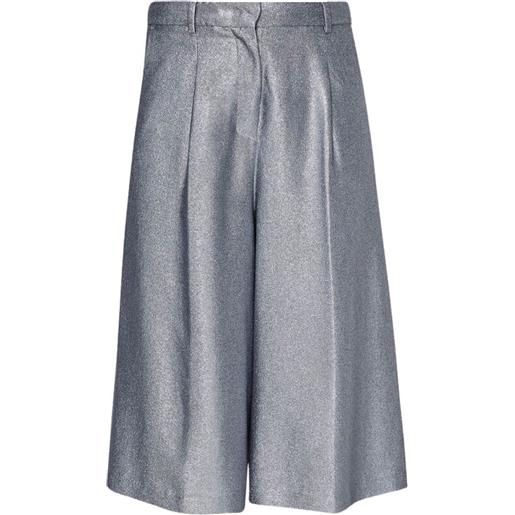 Liu Jo bermuda donna in lurex argento 38