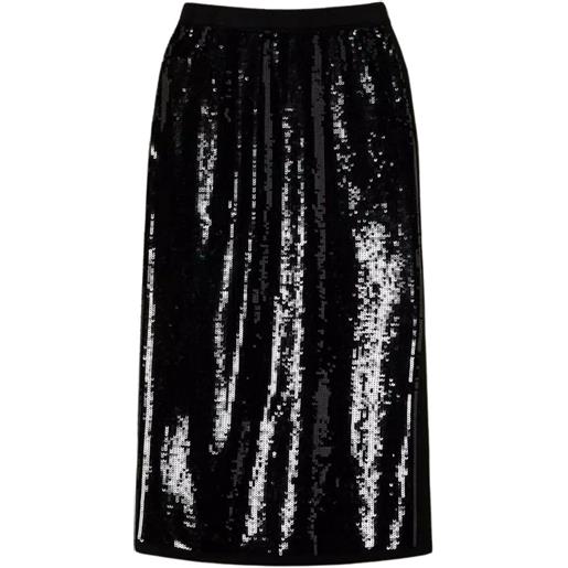 Twinset Milano gonna donna longuette con paillettes nero s