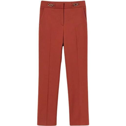 Twinset Milano pantaloni donna con morsetti rosso 42
