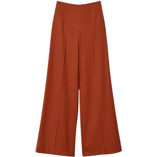 Twinset Milano pantaloni donna a palazzo cuoio 42