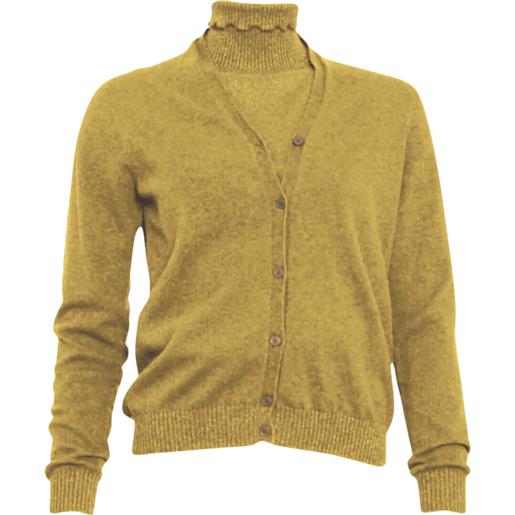 Camilla Clodel completo donna cardigan con dolcevita beige s, m