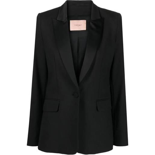 Twinset Milano twinset blazer donna monopetto nero 42,46