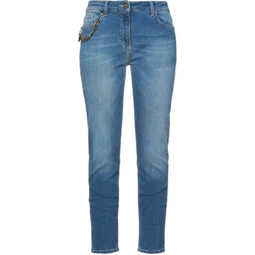 Elisabetta Franchi jeans donna skinny con charms denim 31
