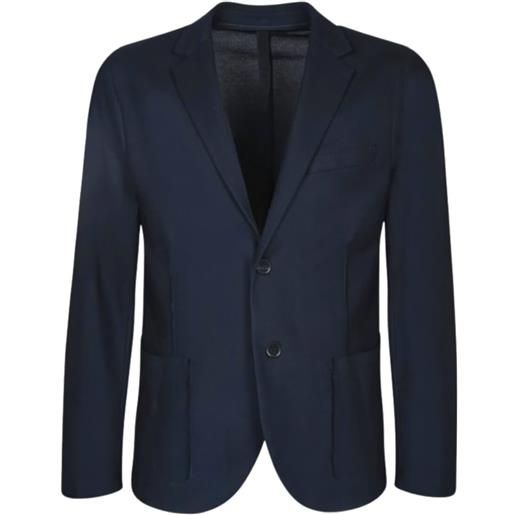 Harris Wharf London giacca uomo in flanella di viscosa blu navy 54