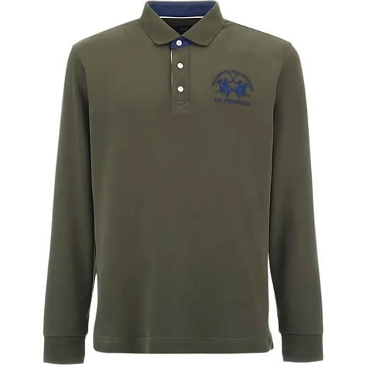 La Martina polo uomo basic heavy jersey verde militare m