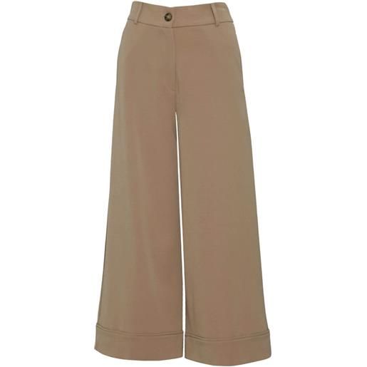 Alessia Santi pantaloni donna a palazzo sabbia 40