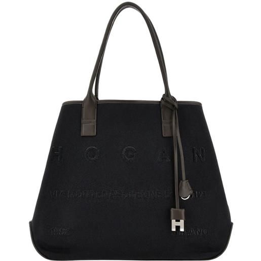 Hogan borsa donna shopping script media nera nero tu