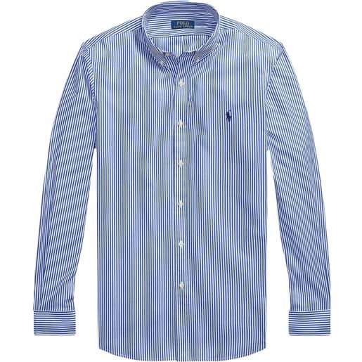 Polo Ralph Lauren camicia uomo fantasia rigata stretch blu s, xl, xxl