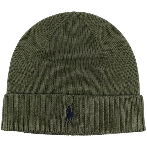 Polo Ralph Lauren cappello uomo in lana verde militare tu