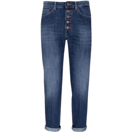 Dondup jeans donna koons bottoni ottone denim 25,26,27,28
