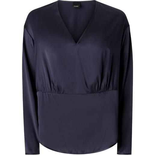 Pinko blusa donna frisella blu 40,42