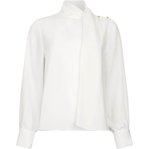 Liu Jo blusa donna con sciarpa bianco 40,42,46
