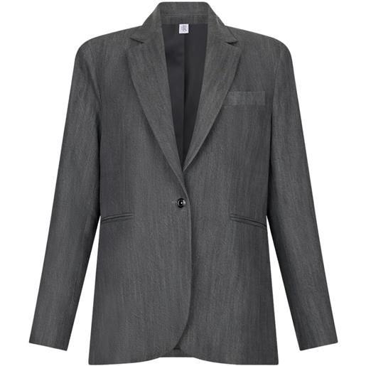 Liu Jo blazer donna in denim grigio grigio 42