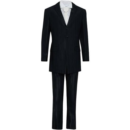 Carlo Pignatelli abito uomo in lavorazione rigata nero 50